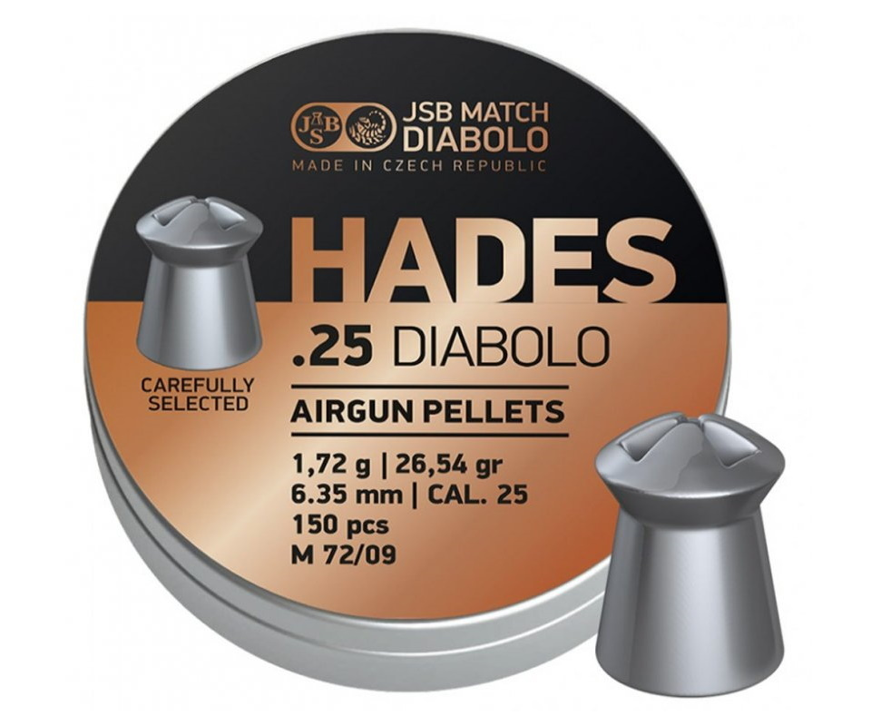 Пули JSB Hades Diabolo 6,35 мм, 1,72 г (300 штук) #1