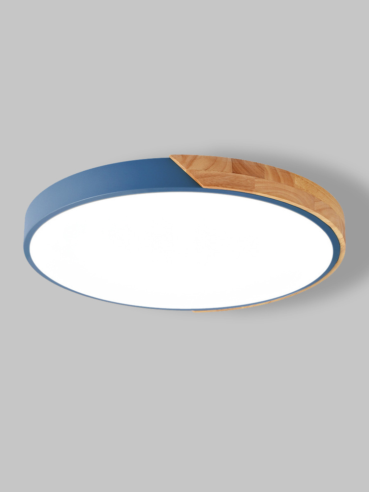 Светильник потолочный светодиодный дизайнерский Disk_wood50, диаметр 50 см  #1
