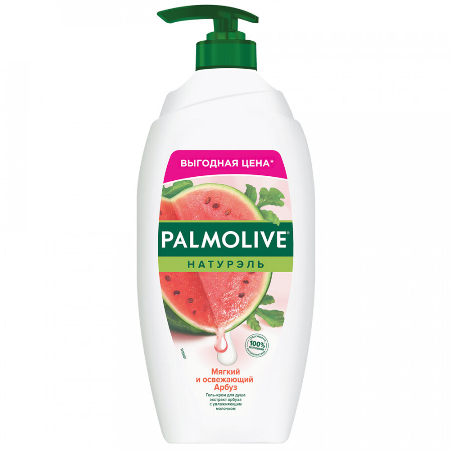 Гель-крем для душа Palmolive Натурэль Мягкий и освежающий арбуз 750 мл, 4 штуки  #1