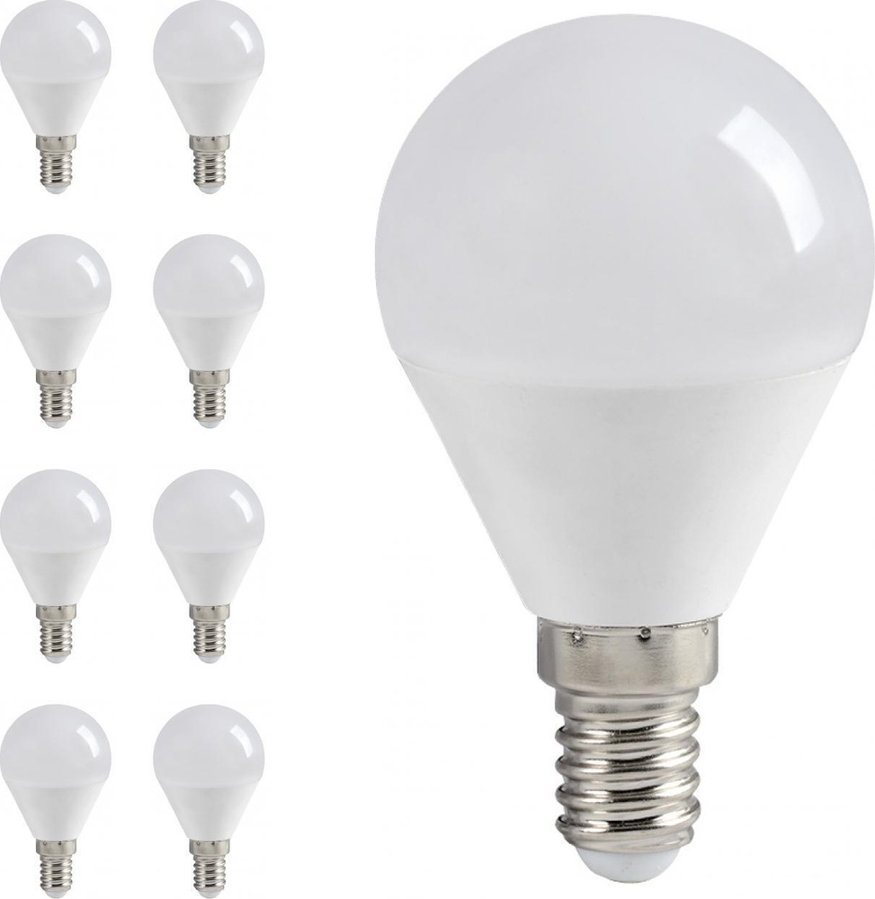 Светодиодная лампа IEK Eco 3W эквивалент 25W 4000K 216Лм E14 шар (комплект из 8 шт)  #1