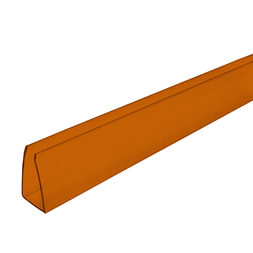 Профиль торцевой Novattro для поликарбоната 6мм (длина - 1050мм) 12 шт, терракотовый  #1