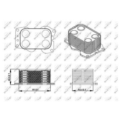 NRF Радиатор масляный, арт. 31338, 1 шт. #1