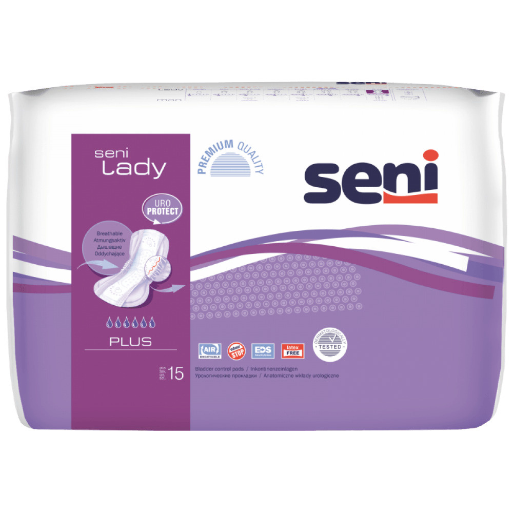 Урологические прокладки SENI Lady Plus, 15 шт, 4 упаковки #1