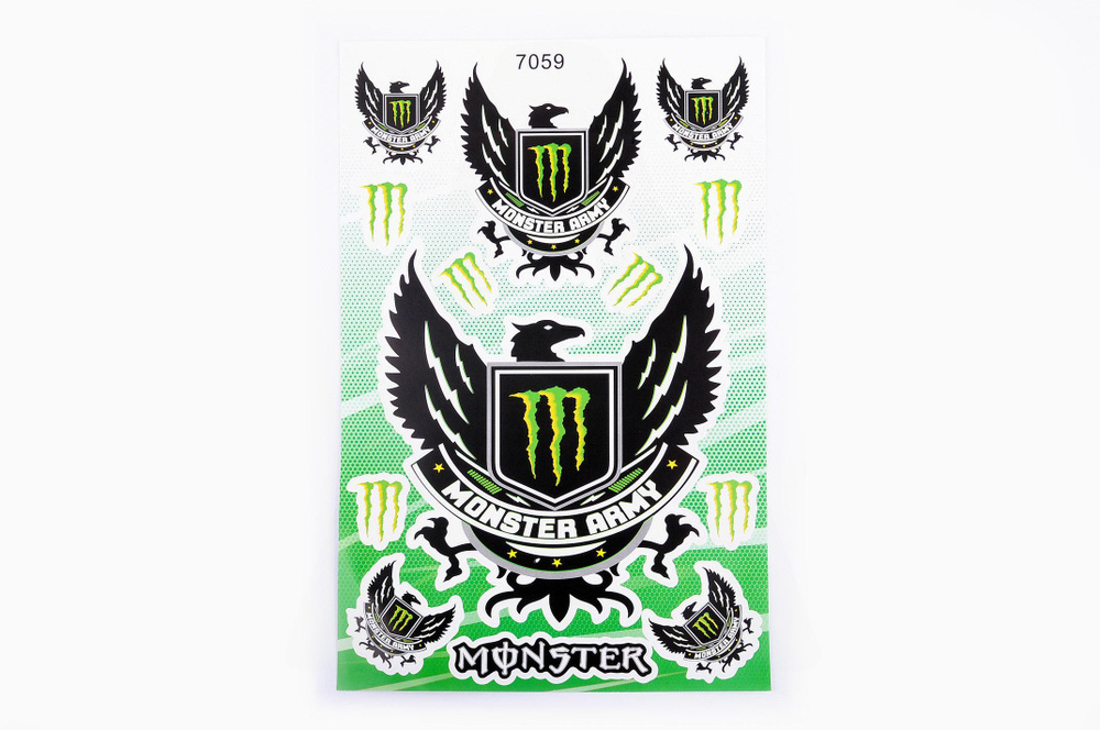 Наклейки (набор) спонсор MONSTER ENERGY (17х26см) (#7059) #1