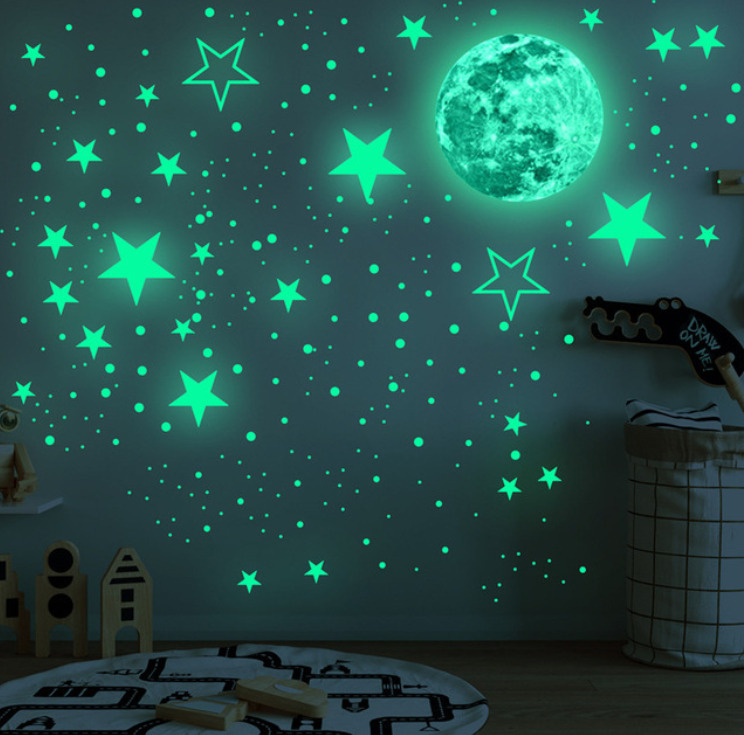 Светящиеся наклейки на потолок / флуоресцентные декоративные звезды/ светящиеся наклейки звездное небо #1