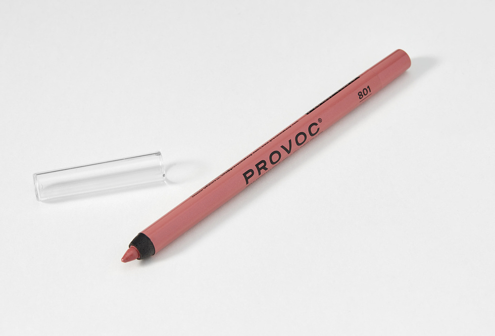 Provoc Gel Lip Liner 801 Rozie Pose Гелевая подводка в карандаше для губ, 1.2г (лилово-бежевый нюд)  #1