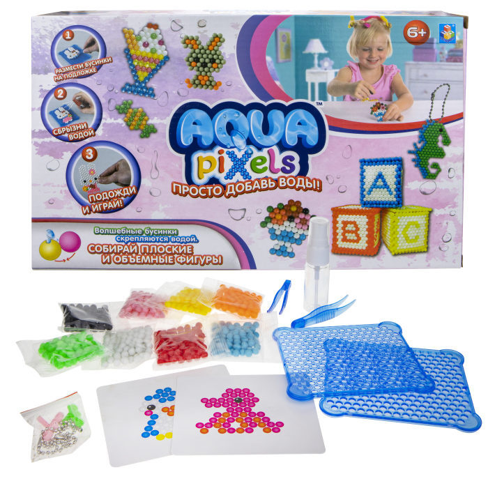 Набор для творчества Aqua pixels 1TOY, 600 деталей, "Набор принцессы".  #1