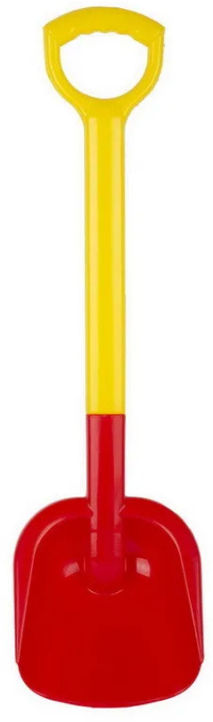 Лопата детская, с пластиковой ручкой, для снега и песка, красная, размер лопаты - 18 х 9 х 66 см.  #1