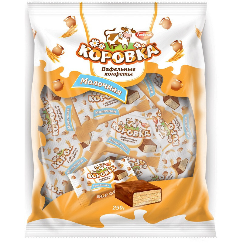 Вафли конфеты Коровка молочная, 250 г #1