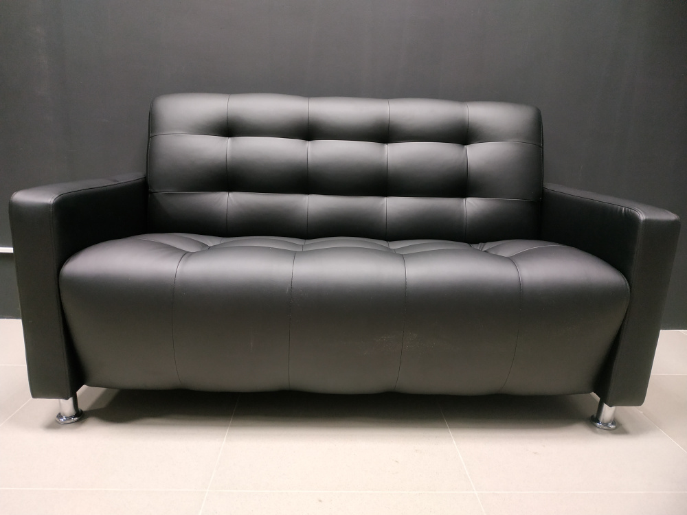 RONUM Прямой диван, механизм Нераскладной, 160х82х85 см,черный  #1