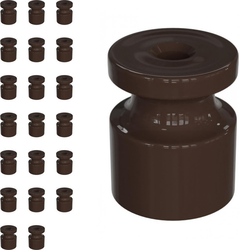 Изолятор Мезонинъ Усадьба коричневый для наружного монтажа витой проводки (комплект из 40 шт)  #1