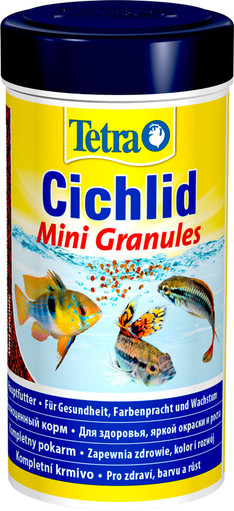 Гранулы TETRA CICHLID MINI GRANULES корм гранулы для маленьких и карликовых цихлид (250 мл)  #1