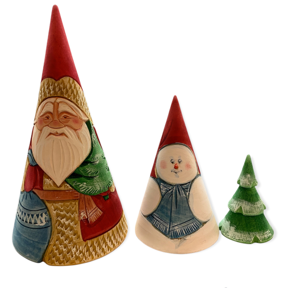 Авторская матрешка "Дед Мороз" 15,2 см,новогодние фигурки дед Мороз,Снеговик, елка, ручная работа  #1