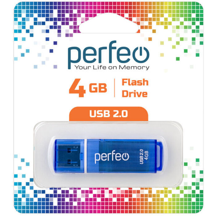 USB Флеш-накопитель Perfeo 4GB C13 синий #1