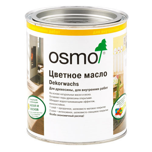 Масло для мебели и стен Osmo Dekorwachs Transparent 3118 Серый гранит 0.75 литра  #1