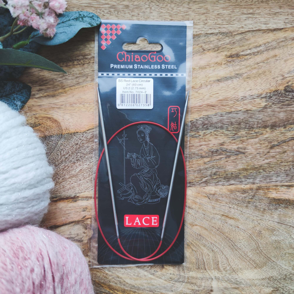 ChiaoGoo Lace Круговые металлические спицы 60 см 2.75 мм #1