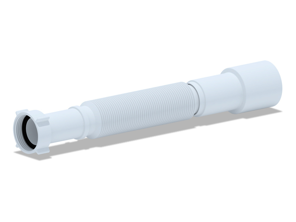 Сифон для раковины АНИ пласт K206, гофрированный без выпуска, 1 1/4"х40/50 мм. L 366-776мм.  #1