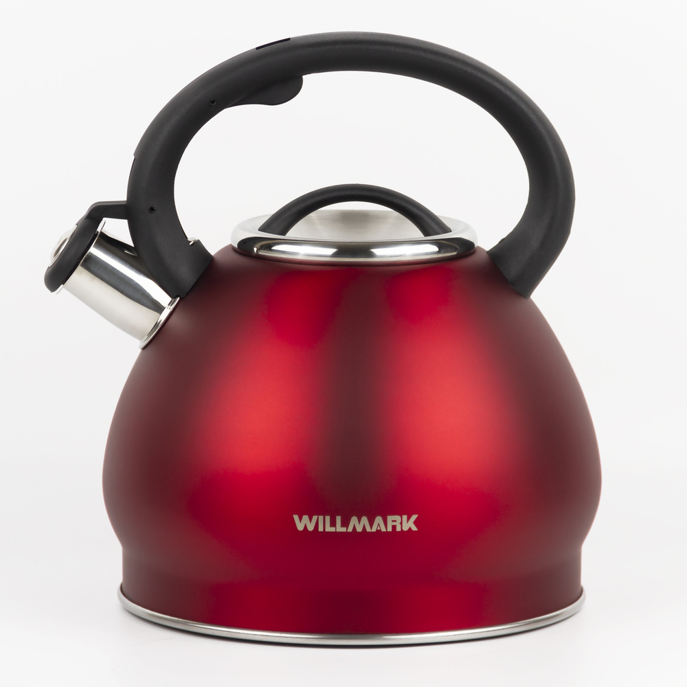Чайник со свистком 3,5 л WILLMARK  WTK-4221SS красный #1