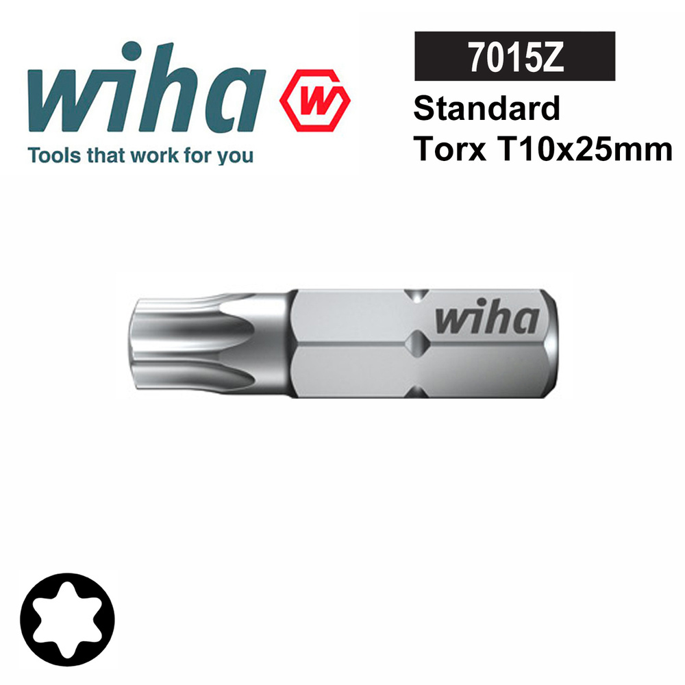 Бита Т10x25мм TORX Standard Wiha 7015Z 01716 #1