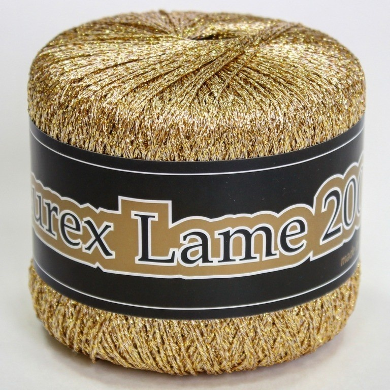 Пряжа Lurex Lame 200 (Люрекс Ламе 200) Seam 25 гр 200 м Цвет 9018 золото #1