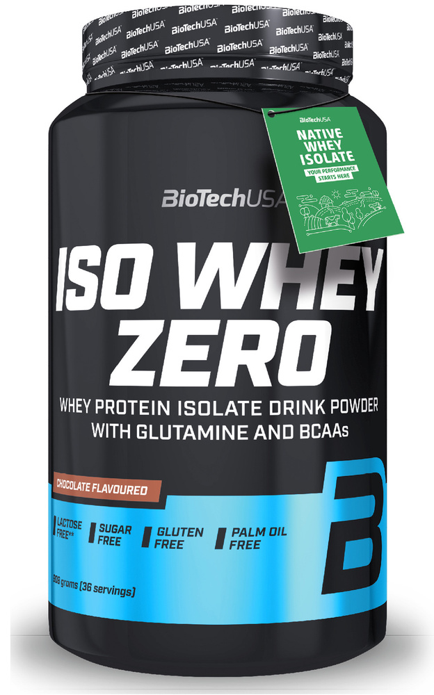 Сывороточный протеин изолят BioTechUSA Iso Whey Zero 908 г. шоколад #1