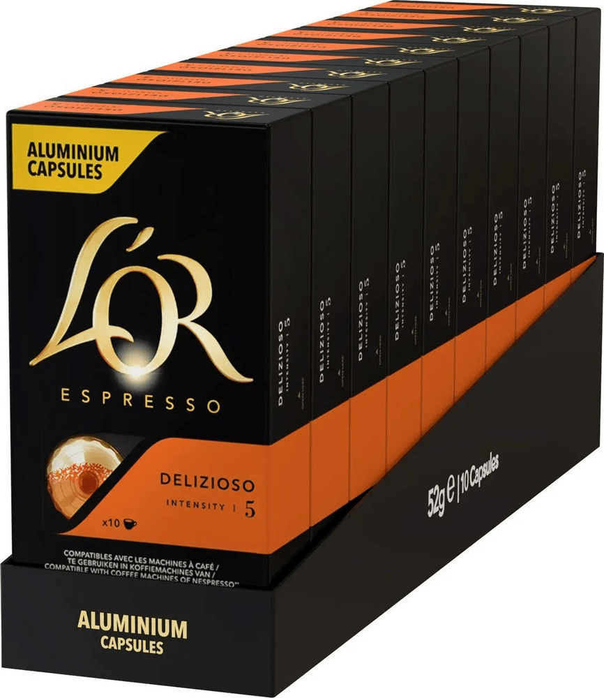 Кофе в капсулах L'OR Espresso Delizioso для системы Nespresso, 100 порций  #1