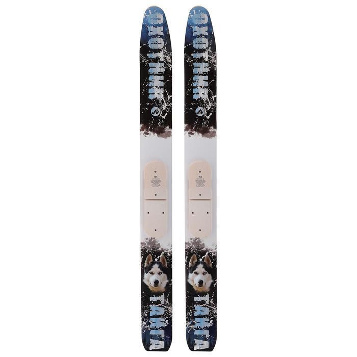 Лыжи деревянные Тайга 165х15 см с накладками #1