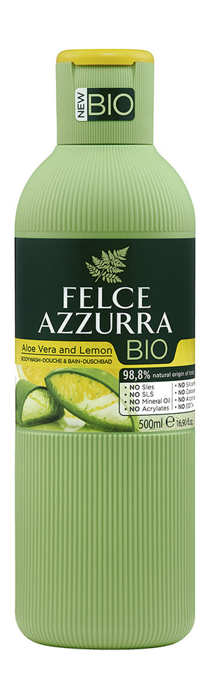 Парфюмированный гель для ванны и душа с алоэ и лимоном Felce Azzurra Bio Aloe Vera and Lemon Bodywash #1