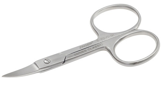 Zinger Ножницы маникюрные изогнутые (B-102-S-SH) для ногтей с ручной заточкой, маникюрный инструмент #1