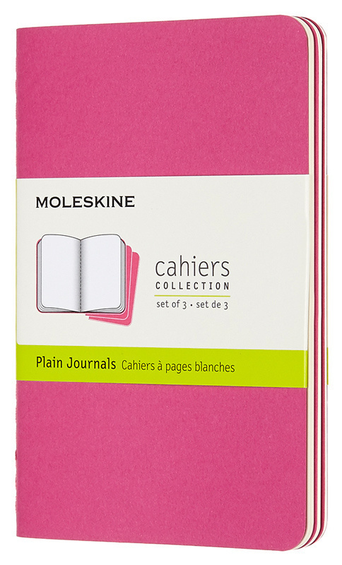 Блокнот Moleskine CAHIER JOURNAL Pocket 90x140мм обложка картон 64стр. нелинованный розовый неон (3ш #1