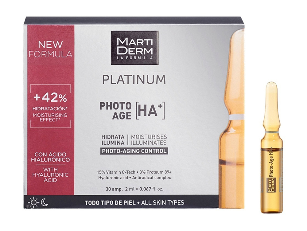 MARTIDERM Platinum Photo-Age HA+ Ампулы для лица "Коррекция фотостарения Гиалуроновая кислота +", 30x2 #1