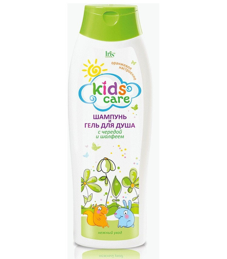 Iris Шампунь для волос и гель для душа детский KIDS CARE с чередой и шалфеем, 400 мл  #1