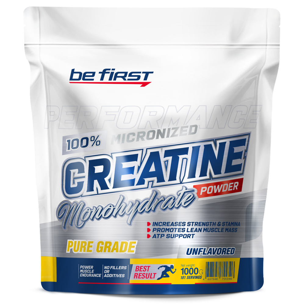 Креатин моногидрат порошок 1000 гр Be First Creatine Monohydrate Micronized Powder 1000 гр, натуральный #1