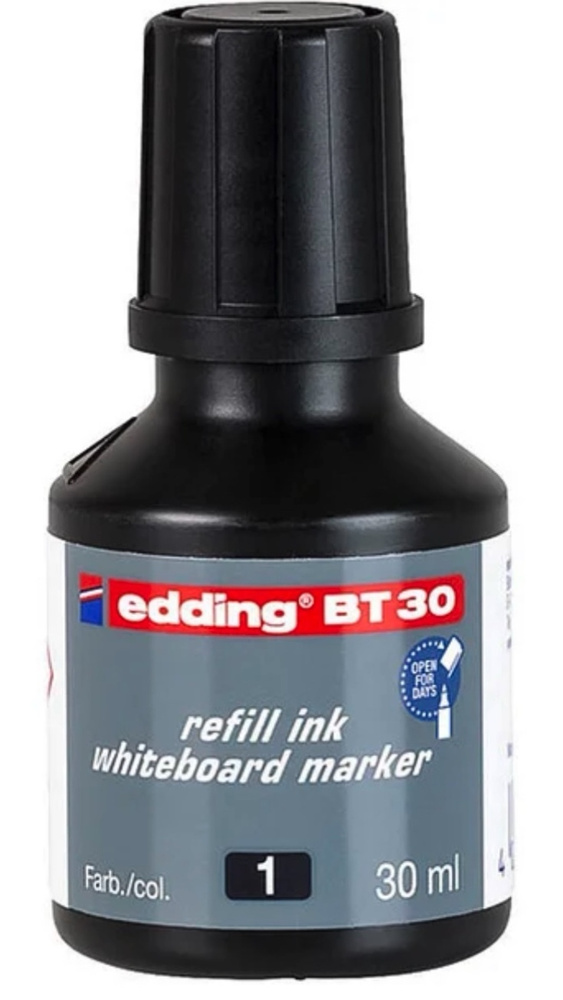 Заправка для маркера по доске Edding BT30 whiteboard marker 30 мл, черная  #1
