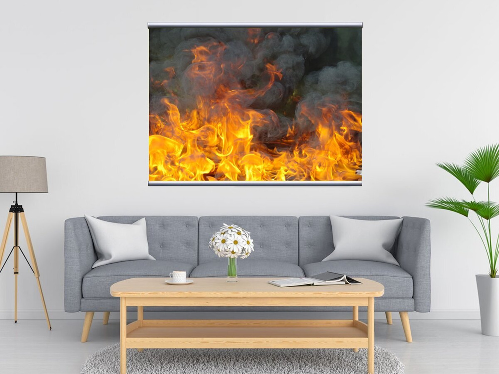 Printstar Картина "пожар, пожарный, гулять", 120  х 90 см #1