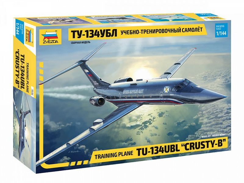 Сборная модель ZVEZDA Учебно-тренировочный самолёт ТУ-134УБЛ, 1/144 Звезда ZV-7036  #1