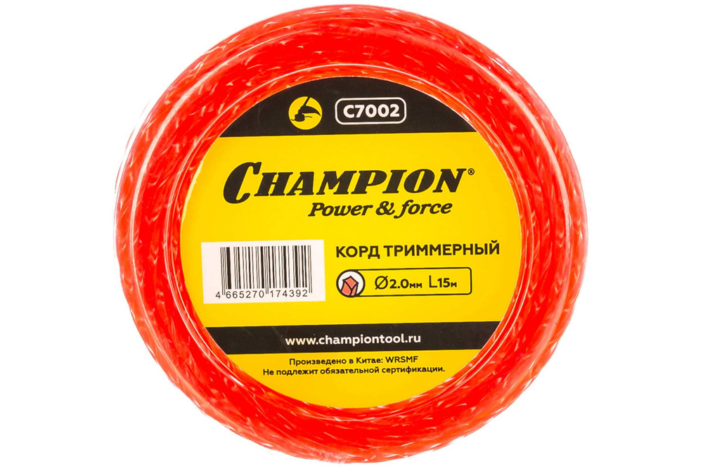 Корд триммерный Champion Twisted Square 2.0мм*15м #1