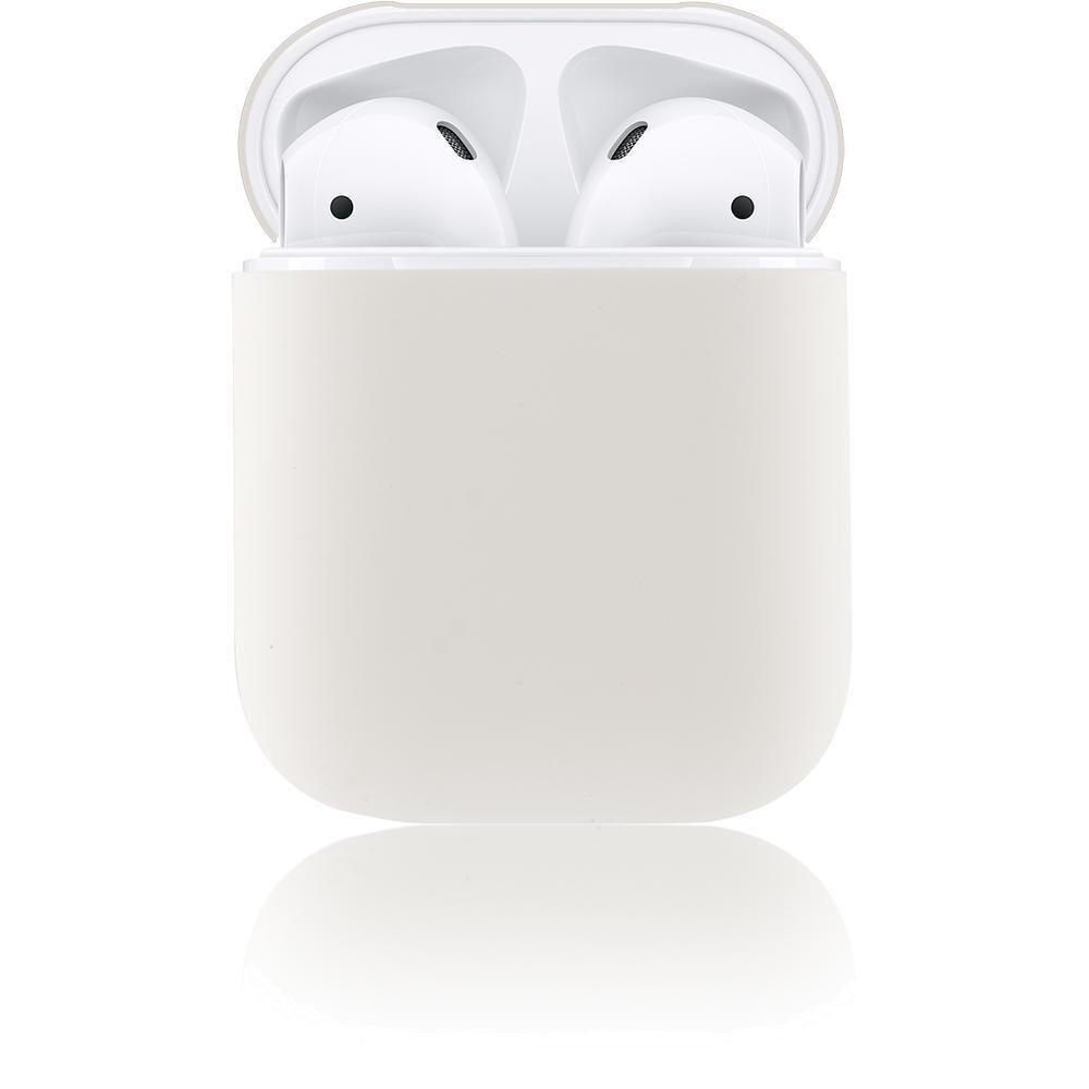 Чехол силиконовый Brosco для Apple AirPods белый #1