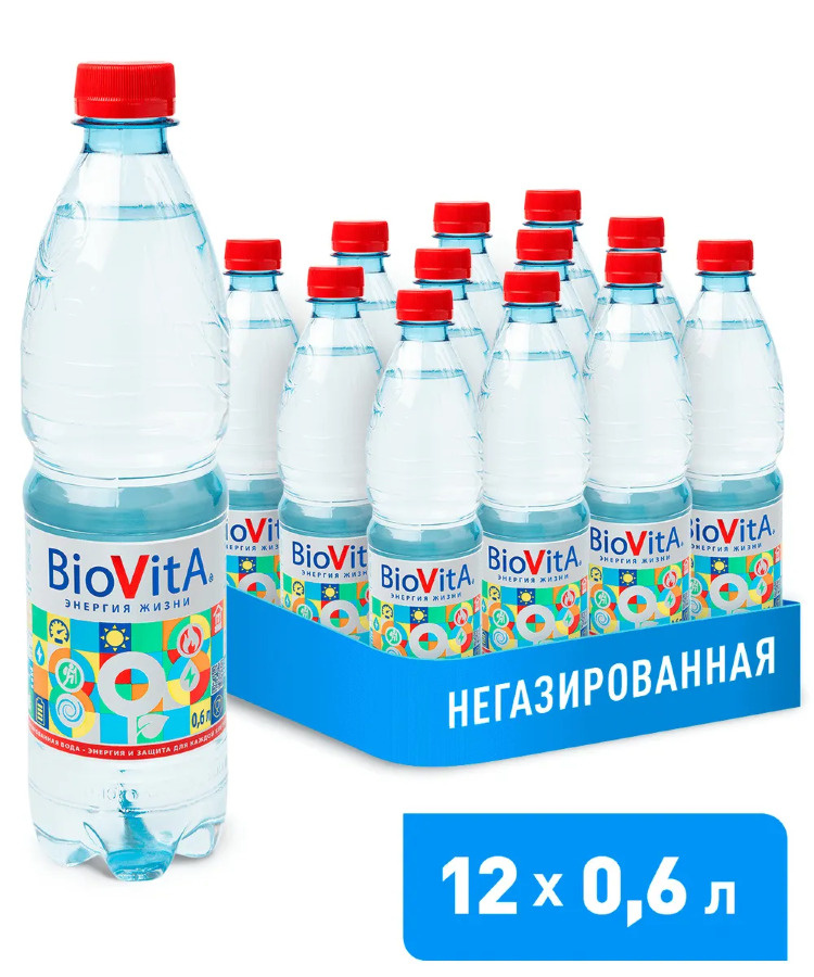 Вода минеральная БИОВИТА негазированная Пэт (0,6л*12шт) #1