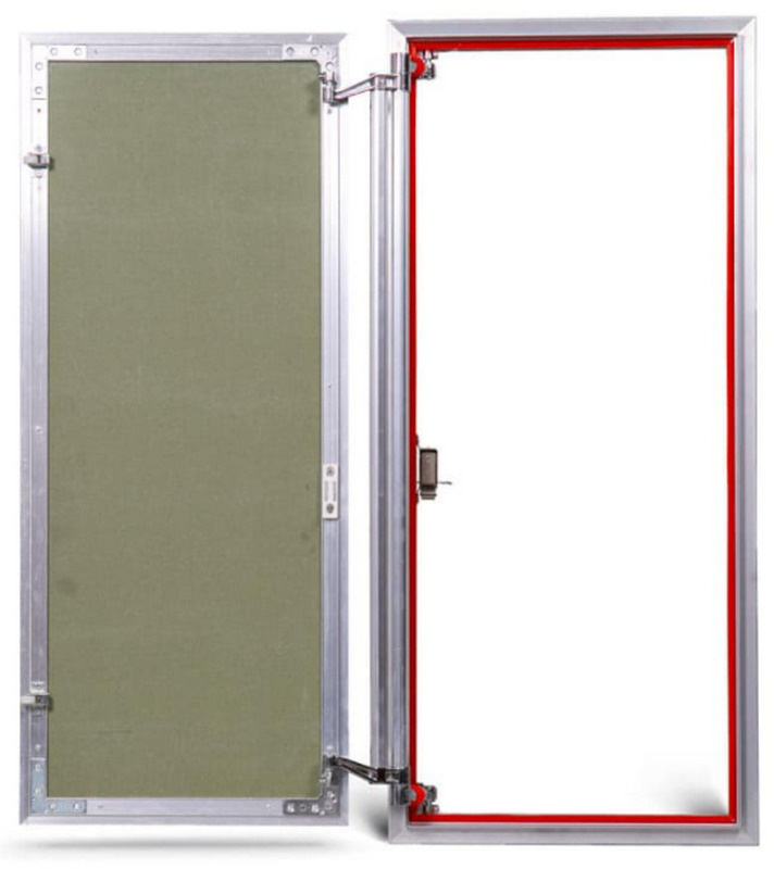 Люк ревизионный под плитку нажимной Практика Евроформат АТР 400-900 мм, алюминиевый, скрытый  #1