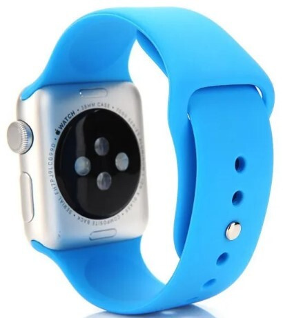 Силиконовый ремешок VIDGES для часов Apple Watch 38/40 мм голубой #1