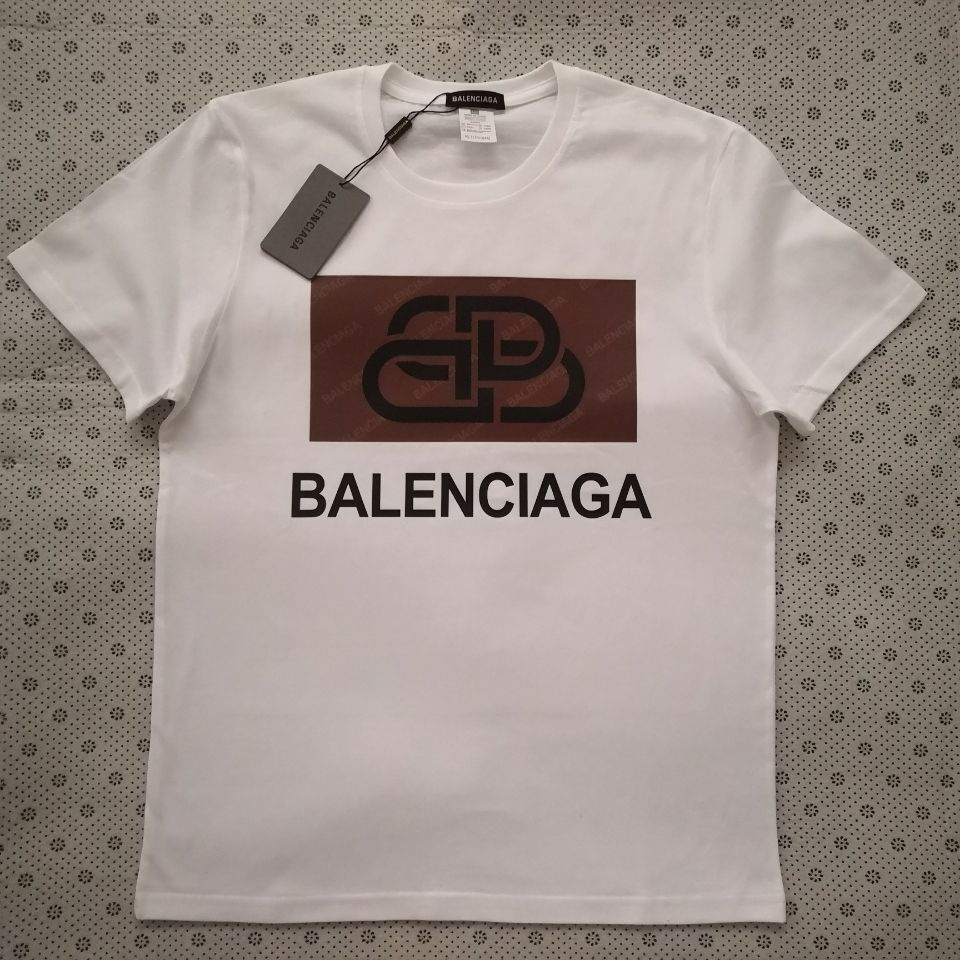 Футболка Balenciaga, размер 50, цвет белый, 100% хлопок - купить по ...