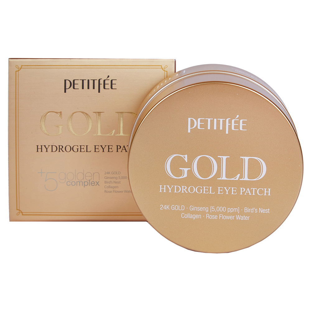 Petitfee Патчи гидрогелевые для области вокруг глаз с 24-каратным коллоидным золотом 60шт  #1