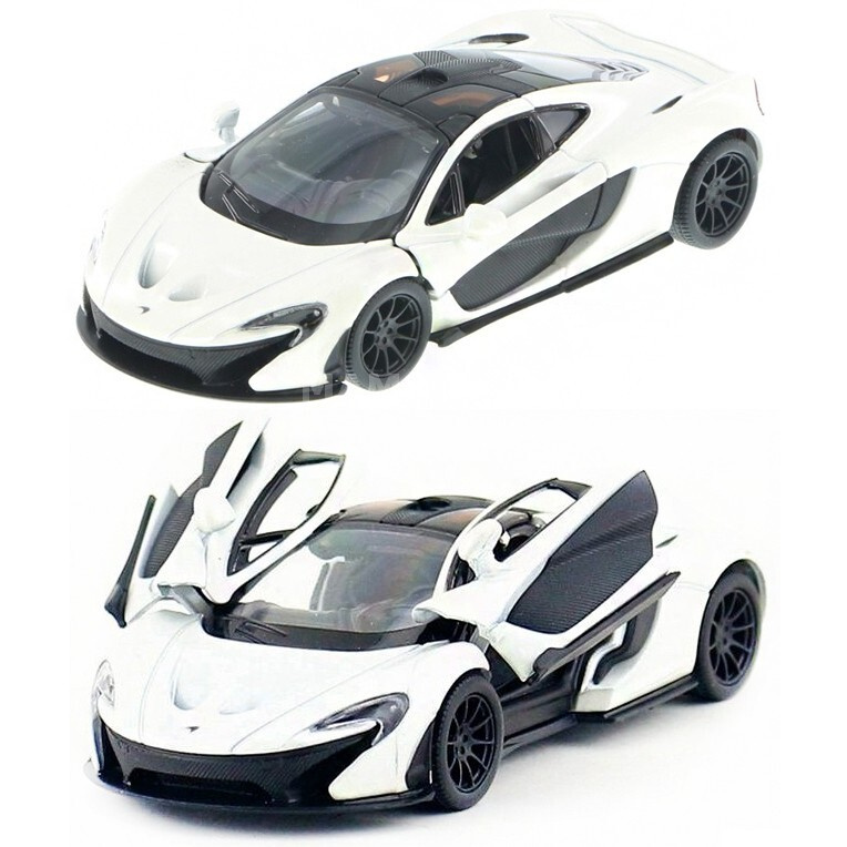 Машинка металлическая Kinsmart 1:36 McLaren P1 5393DKT инерционная, двери открываются / Белый  #1