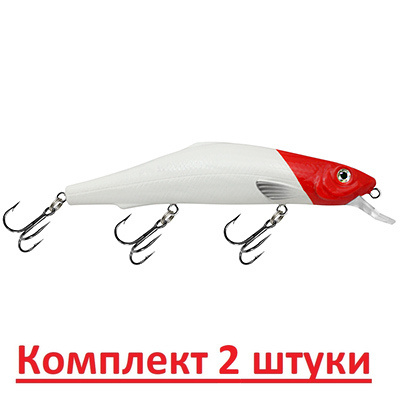 Воблер для рыбалки AQUA KRONOS Z-130 130mm, вес - 29,0g, цвет 016 (red head), 2 штуки  #1