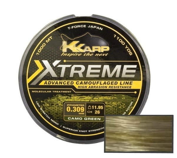 Леска для карп-фишинга K-Karp XTREME Advanced Camo Line 1000м 0,309мм 11,95кг CAMO BROWN  #1