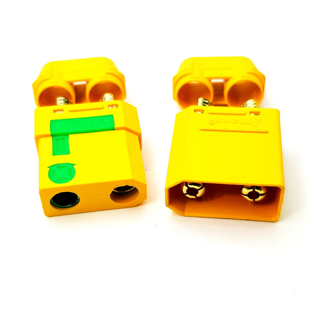 Разъем XT90 комплект папа мама Amass XT90 c искрогасителем (3 комплекта ...