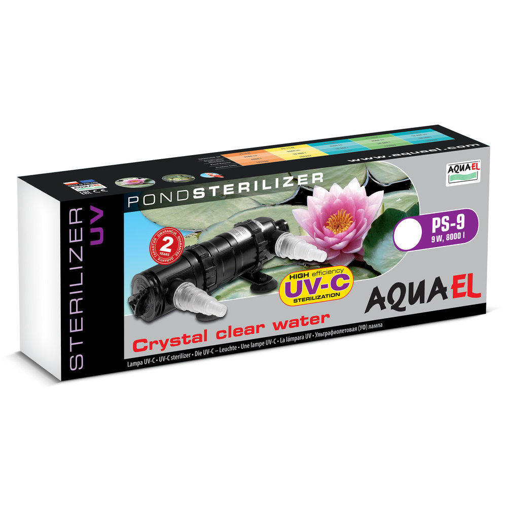 Стерилизатор для пруда AQUAEL STERILIZER UV PS 9W, для пруда до 8 кубометров (11.5 Вт)  #1