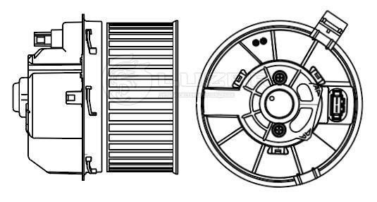Электровентилятор отопителя для автомобилей Chery Indis S18D (10-) LFH3013  #1