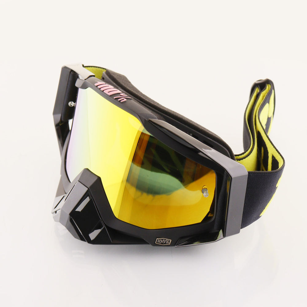 Очки защитные для мотоспорта, горнолыжного спорта, сноубординга, экстремального спорта 100% (черный, #1